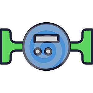 Gauge reading of kwh consumption vector icon