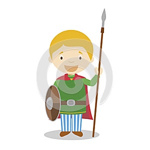 Gaul cartoon character. Vector Illustration. photo