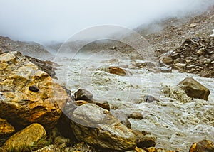 Gaumukh - source of the Ganges / Ganga river , Uttarakhand, India