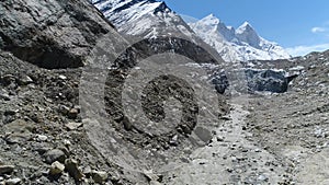 Gaumukh Uttarakhand, India Gomukh is the terminus or snout of the Gangotri Glacier & the source of the Bhagirathi River.