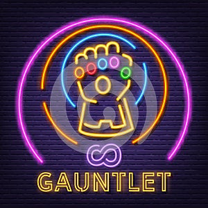 Gauntlet neon signboard