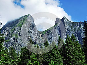 Gauschla peak in the Appenzell Alps mountain range