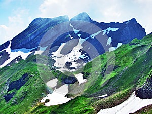 Gauschla peak in the Appenzell Alps mountain range