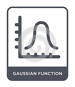 gaussian function icon in trendy design style. gaussian function icon isolated on white background. gaussian function vector icon