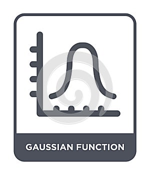 gaussian function icon in trendy design style. gaussian function icon isolated on white background. gaussian function vector icon photo