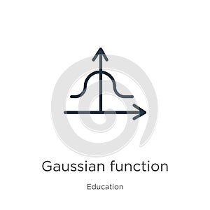 Gaussian function icon vector. Trendy flat gaussian function icon from education collection isolated on white background. Vector