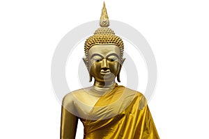 Gautama Buddha with long ear lobes - isolated