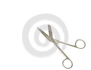 Gauze cutter or scissors in isolated white background,oprend