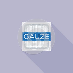 Gauze pad for first aid icon