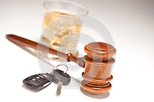 Gavel, Alcoholic Drink & Car Keys photo