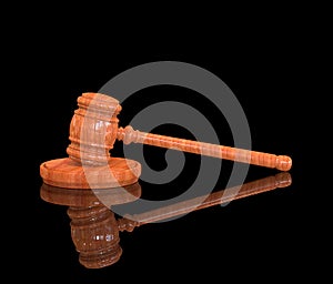 Gavel black background