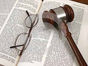 Gavel on Book (Close Up)