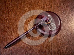 Gavel and email, cybercrime concept