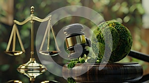 The Gavel and Environmental Justice. AI generated
