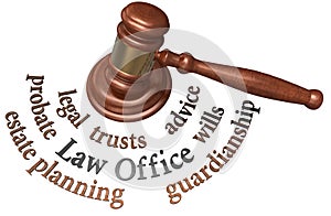 Gavel estate probate wills attorney words