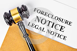 Gavel and Foreclosure Notice document.