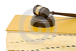 Gavel on law book