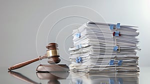 A Gavel and Legal Documents.AI generated image