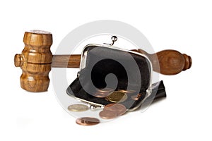 Gavel and money