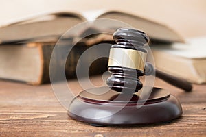 Gavel and open book