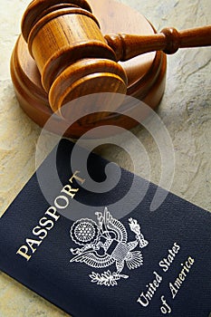 Gavel and passport