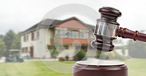 Gavel and property auction