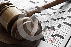 Gavel and puzzle