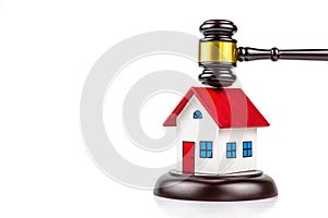 Gavel and small house