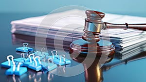 The gavel and documents.AI generated image
