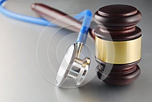 Gavel and stethoscope