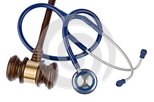 Gavel and stethoscope