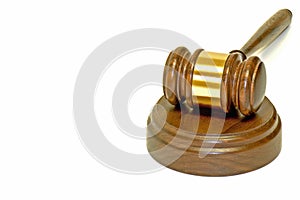 Gavel and wooden block photo