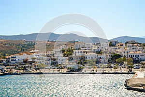 Gavrio city and port in andros island greece