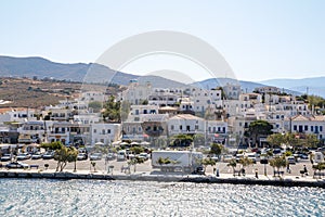 Gavrio city and port in andros island greece