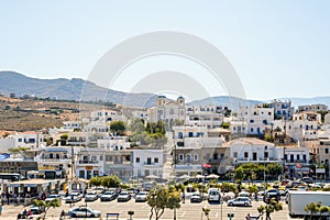 Gavrio city and port in andros island greece