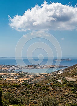 Gavrio city and port in andros island greece