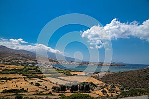 Gavrio city and port in andros island greece