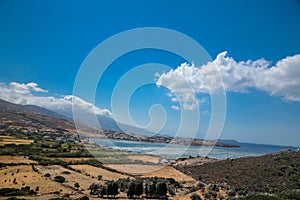 Gavrio city and port in andros island greece