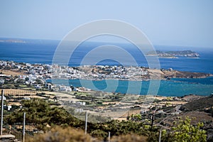 Gavrio city and port in andros island greece