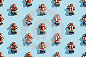 Gay christmas bakery pattern festive lgbt pastry