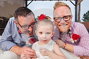 Gay Couple with Little Girl photo