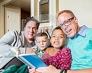 Gay Couple Reads to Children