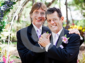 Gay Couple - Wedding Portrait photo