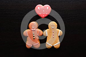Gay love valentine day black conceptual background