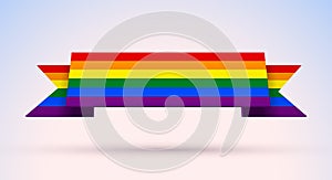 Gay pride banner with rainbow colored flag for Pride Month