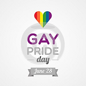 Gay Pride Day. Awareness banner. Vector illustration, flat design