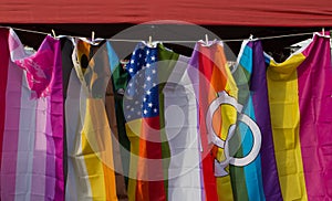 Gay Pride Festival and Rainbow flags