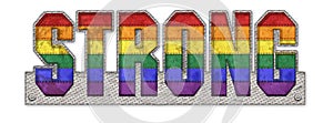 Gay Pride Lettering Strong