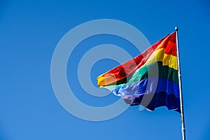 Gay rights flag unfurled on castro area in San Francisco