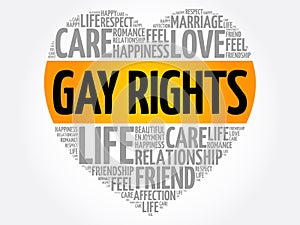 Gay rights word cloud collage
